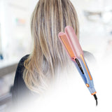 Maxbell Hair Straightener Curler Curved and Straight Hair Multifunction Women pink