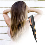 Maxbell Hair Straightener Curler Curved and Straight Hair Multifunction Women black