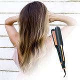 Maxbell Hair Straightener Curler Curved and Straight Hair Multifunction Women green