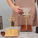 Maxbell Pour Over Coffee Stand Drip Filter Cup Rack for Cafe Brown