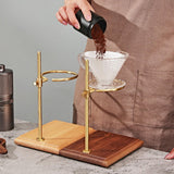 Maxbell Pour Over Coffee Stand Drip Filter Cup Rack for Cafe Brown