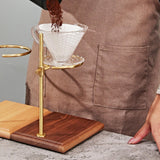 Maxbell Pour Over Coffee Stand Drip Filter Cup Rack for Cafe Brown