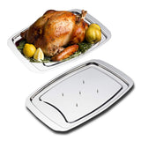Maxbell Stainless Steel Bakeware Tray Roaster Chicken Oven Grill Pans for Picnic