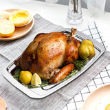 Maxbell Stainless Steel Bakeware Tray Roaster Chicken Oven Grill Pans for Picnic