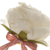 Maxbell Artificial Flower Napkin Rings Rustic Napkin Ring Holders for Luncheons White