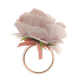 Maxbell Artificial Flower Napkin Rings Rustic Napkin Ring Holders for Luncheons Purple