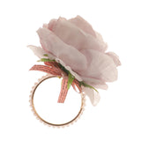 Maxbell Artificial Flower Napkin Rings Rustic Napkin Ring Holders for Luncheons Purple