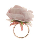 Maxbell Artificial Flower Napkin Rings Rustic Napkin Ring Holders for Luncheons Purple