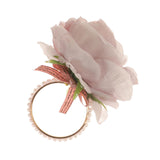 Maxbell Artificial Flower Napkin Rings Rustic Napkin Ring Holders for Luncheons Purple