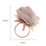 Maxbell Artificial Flower Napkin Rings Rustic Napkin Ring Holders for Luncheons Purple