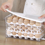 Maxbell Egg Fresh Storage Box Eggs Storage Container for Cabinet Restaurant Kitchen 28cmx11cmx14cm