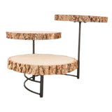 Maxbell Wood Cake Stands 3 Layers Reusable Kitchen Tool Display Plate for Living Room