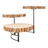 Maxbell Wood Cake Stands 3 Layers Reusable Kitchen Tool Display Plate for Living Room