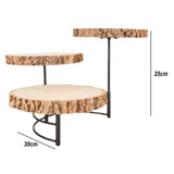 Maxbell Wood Cake Stands 3 Layers Reusable Kitchen Tool Display Plate for Living Room