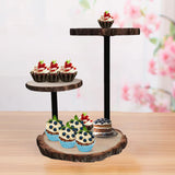 Maxbell Wood Cake Stand Decorative Holder Decor Fruit for Party Festival Wedding