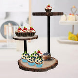 Maxbell Wood Cake Stand Decorative Holder Decor Fruit for Party Festival Wedding