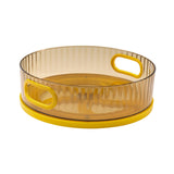 Maxbell Perfume Display Tray Large Capacity Cosmetic Storage Box for Countertop Yellow