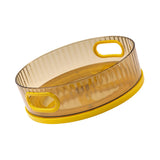 Maxbell Perfume Display Tray Large Capacity Cosmetic Storage Box for Countertop Yellow