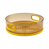 Maxbell Perfume Display Tray Large Capacity Cosmetic Storage Box for Countertop Yellow
