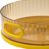 Maxbell Perfume Display Tray Large Capacity Cosmetic Storage Box for Countertop Yellow