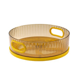 Maxbell Perfume Display Tray Large Capacity Cosmetic Storage Box for Countertop Yellow