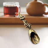 Maxbell Tea Spoon Shovel Brass Delicate Accessories for Tea Ceremony Home Restaurant