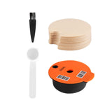 Maxbell Reusable Coffee Capsules Pod Tamper Spoon Brush Refillable Pod for style A