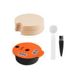 Maxbell Reusable Coffee Capsules Pod Tamper Spoon Brush Refillable Pod for style A