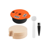 Maxbell Reusable Coffee Capsules Pod Tamper Spoon Brush Refillable Pod for style A