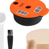 Maxbell Reusable Coffee Capsules Pod Tamper Spoon Brush Refillable Pod for style A