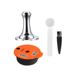 Maxbell Reusable Coffee Capsules Pod Tamper Spoon Brush Refillable Pod for style B