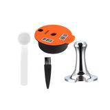 Maxbell Reusable Coffee Capsules Pod Tamper Spoon Brush Refillable Pod for style B