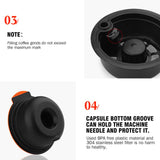 Maxbell Reusable Coffee Capsules Pod Tamper Spoon Brush Refillable Pod for style B
