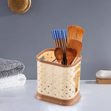 Maxbell Cutlery Spoon Fork Storage Rack Tableware Divider Flatware Drying Shelf M Beige
