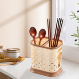 Maxbell Cutlery Spoon Fork Storage Rack Tableware Divider Flatware Drying Shelf M Beige