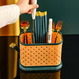 Maxbell Cutlery Spoon Fork Storage Rack Tableware Divider Flatware Drying Shelf L Yellow