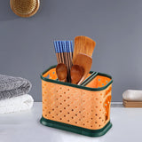 Maxbell Cutlery Spoon Fork Storage Rack Tableware Divider Flatware Drying Shelf L Yellow