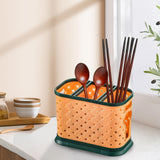 Maxbell Cutlery Spoon Fork Storage Rack Tableware Divider Flatware Drying Shelf L Yellow