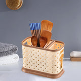 Maxbell Cutlery Spoon Fork Storage Rack Tableware Divider Flatware Drying Shelf Beige L