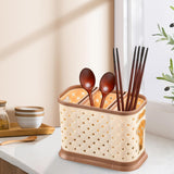 Maxbell Cutlery Spoon Fork Storage Rack Tableware Divider Flatware Drying Shelf Beige L
