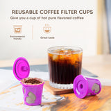 Maxbell Coffee Filter Cups Reusable Coffee Accessory Replacement for Kitchen 5pcs Coffee Filters