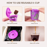 Maxbell Coffee Filter Cups Reusable Coffee Accessory Replacement for Kitchen 5pcs Coffee Filters
