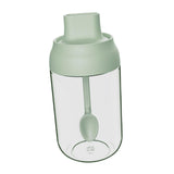 Maxbell Spice Jar with Spoons Sugar Pots 250ml Salt Dispenser for Restaurant Green