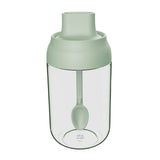 Maxbell Spice Jar with Spoons Sugar Pots 250ml Salt Dispenser for Restaurant Green