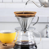 Maxbell Pour Over Coffee Dripper Stainless Steel Coffee Machine Accessories Washable Size L