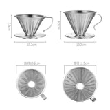 Maxbell Pour Over Coffee Dripper Stainless Steel Coffee Machine Accessories Washable Size L