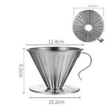 Maxbell Pour Over Coffee Dripper Stainless Steel Coffee Machine Accessories Washable Size L