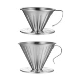 Maxbell Pour Over Coffee Dripper Stainless Steel Coffee Machine Accessories Washable Size L