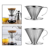 Maxbell Pour Over Coffee Dripper Stainless Steel Coffee Machine Accessories Washable Size L