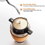 Maxbell Reusable Coffee Filter Funnel Baskets Foldable Bracket for Kitchen Camping